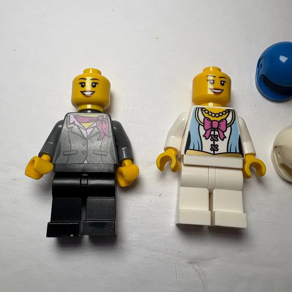 Lot 2 Lego Minifigures Minifigs Princess & Research Scientist w/ Extra Hair Hat